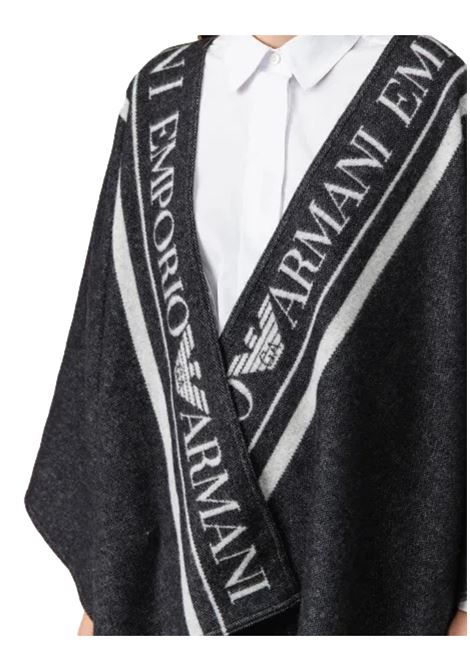 Emporio Armani Grey Poncho EMPORIO ARMANI | Scarves | 6356099A30300020